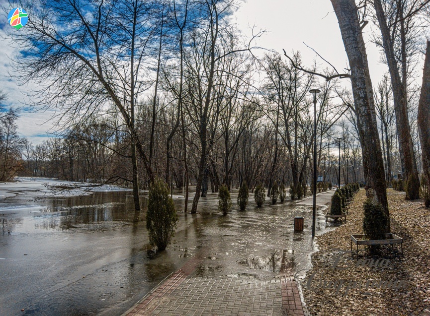 В Мичуринске затопило общественные территории