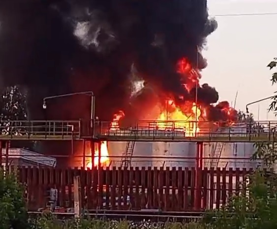 Взрыв на Платоновской нефтебазе в Рассказовском округе