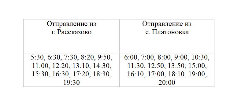 Расписание автобусов тамбов рассказово. Расписание автобусов Рассказово 1. Расписание автобусов Рассказово Платоновка. Расписание автобусов из Платоновки в Рассказово. Автобус Рассказово Платоновка.