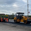 В городе Рассказово на центральной улице ремонтируют дорогу