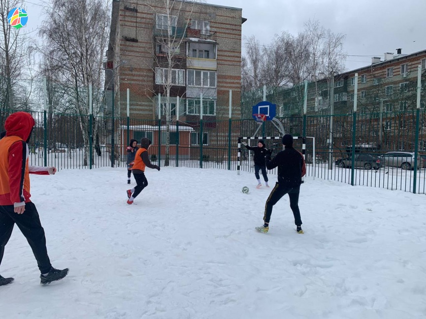 Футбол на снегу в Рассказово
